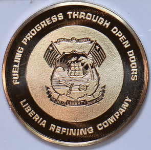 Liberia 1968 Liberian Refining Company Refinery Dedication Coin-Medal 292804 co