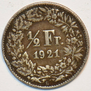 Switzerland 1921 1/2 Franc 903371 combine shipping