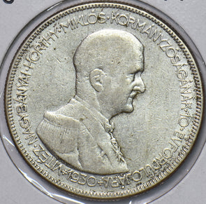 Hungary 1930 5 Pengo 10th Anniversary - Regency of Admiral Horthy 295015 combine