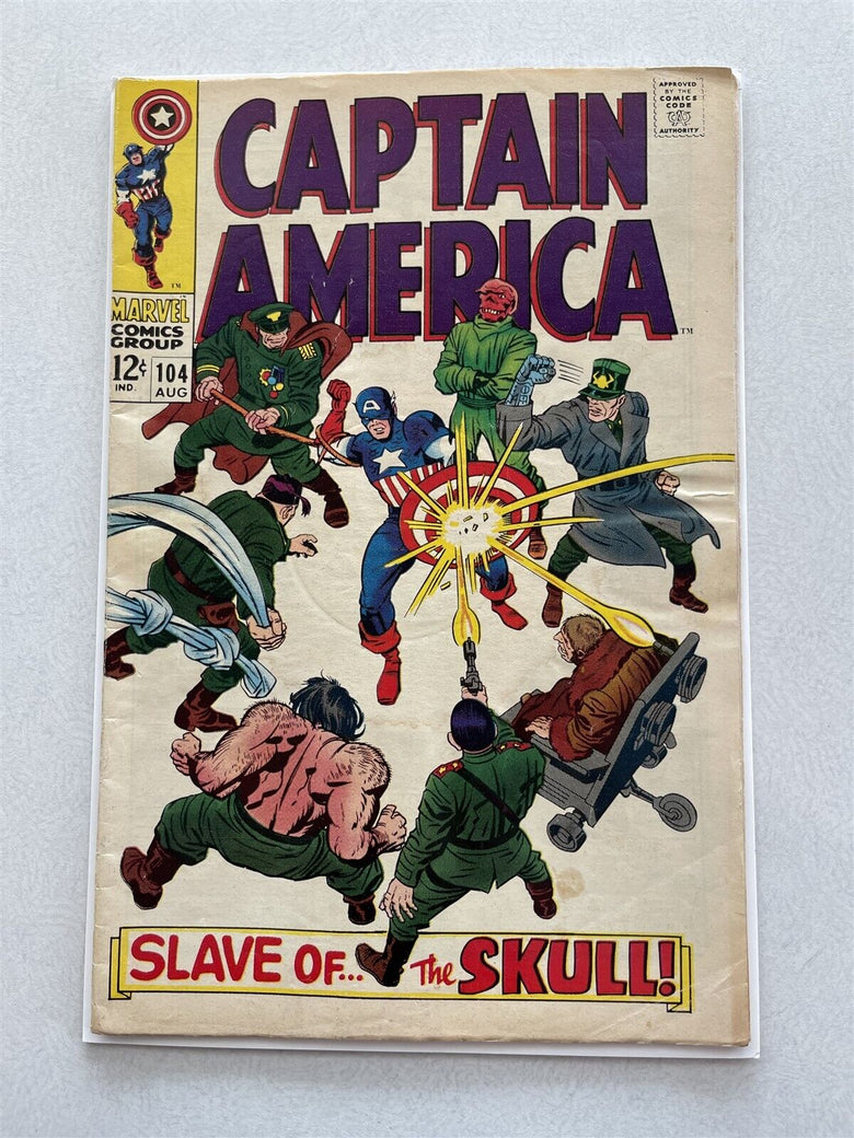 Captain America issue(4th issue on this show) #104 Aug, 1968 "Slave of The Skull