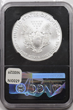 2020 Silver Eagle First Day of Issue NGC MS70 NI0029