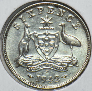 Australia 1942 6 Pence Kangaroo animal Ostrich Georgivs VI 902185 combine shippi