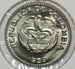 Colombia 1959 10 Centavos Eagle animal 196087 combine shipping