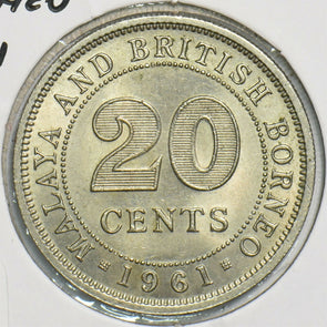Malaya and British Borneo 1961 20 Cents 298471 combine shipping