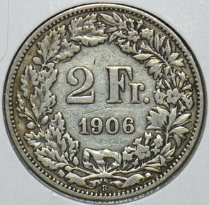 Switzerland 1906 2 Francs 151168 combine shipping