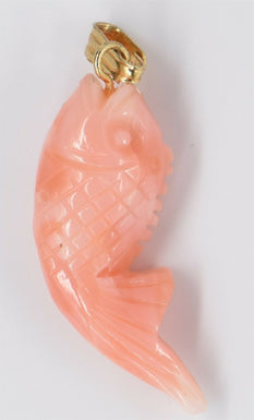 Gold Fish Coral Pendant GP0027