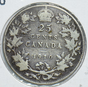Canada 1910 25 Cents 298647 combine shipping
