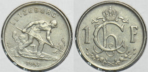 Luxembourg 1952 Franc 904776 combine shipping