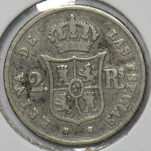 Spain 1854 2 Reales 193185 combine shipping