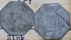 Germany 1917 5/10 Pfennig Oschersleben 293101 combine shipping