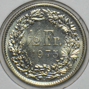 Switzerland 1975 1/2 Franc CH BU 152249 combine shipping