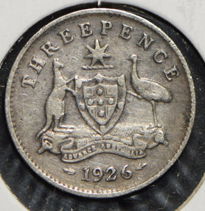 Australia 1926 3 Pence Kangaroo animal Emu  150217 combine shipping