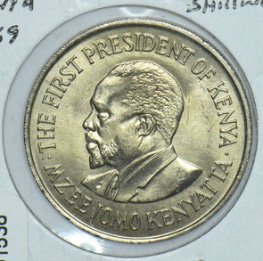 Kenya 1969 Mzeejomo Kenyatta Shilling Lions animal First President Of Kenya 1915