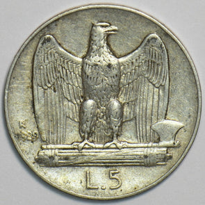 Italy 1929 5 Lire Eagle animal 240765 combine shipping