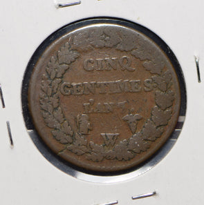 France 1797 L'AN 7 5 Centimes  291539 combine shipping