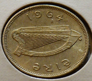 Ireland Eire 1964 Shilling UNC Animal Bull I0059 combine shipping