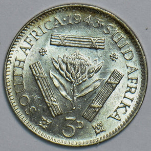 South Africa 1943 3 Pence 153059 combine shipping