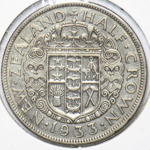 New Zealand 1933 1/2 Crown Ram animal George V 150570 combine shipping