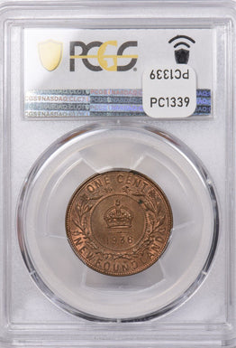 Canada 1936 Cent PCGS MS 63 RED BROWN New Foundland PC1339 combine shipping