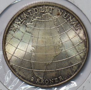 Denmark 1953 2 Kroner UNC Foundation for the Campaign against Tuberculosis in Gr