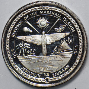 Marshall Islands 1989 50 Dollars silver proof First Probe Of Venus 490621 combin