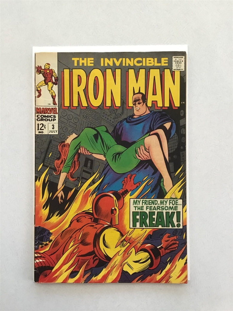 The Invincilble Iron Man issue #3 July 1968 Marvel Comics Nice lightly Used cond