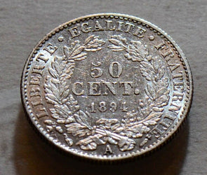 France 1894 50 Cents VF F0022 combine shipping
