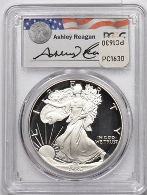 1986-S Silver Eagle Reagan legacy series PCGS PR69DCAM PC1658