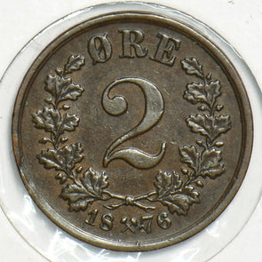 Norway 1876 2 Ore 298394 combine shipping