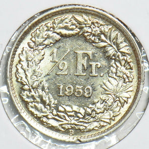 Switzerland 1959 1/2 Franc 240564 combine shipping