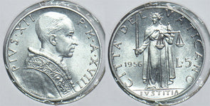 Vatican 1956 5 Lire 241058 combine shipping