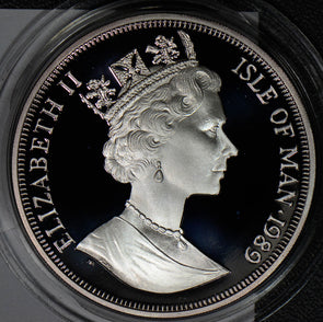 Isle of Man 1989    1 oz of silver cat BU0108 combine shipping