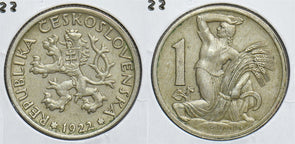 Czechoslovakia 1922 Koruna 198742 combine shipping