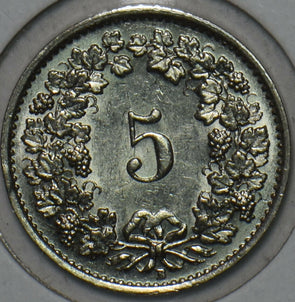 Switzerland 1944 5 Rappen UNC 297508 combine shipping