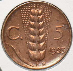 Italy 1923 R 5 Centesimi 151378 combine shipping
