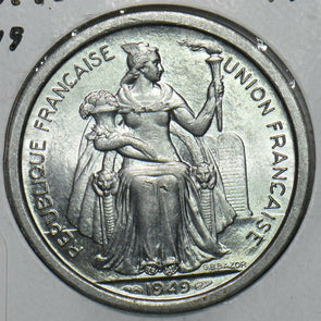 French Polynesia 1949 2 Francs Oceania 196939 combine shipping