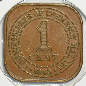 Malaya 1943 Cent 197673 combine shipping