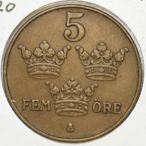Sweden 1920 5 Ore 240454 combine shipping
