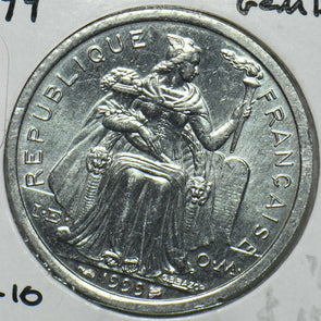 French Polynesia 1999 2 Francs Gem BU 197031 combine shipping