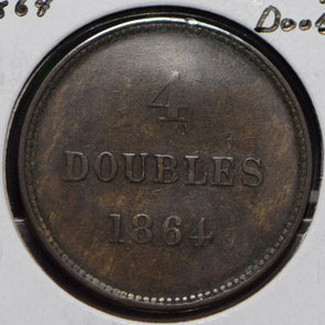 Guernsey 1864 4 Doubles Lion animal  191152 combine shipping