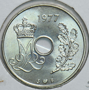 Denmark 1977 25 Ore Gem BU 198236 combine shipping