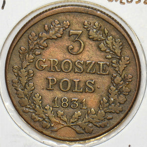 Poland 1831 3 Groschen P0304 combine shipping