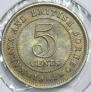 Malaya and British Borneo 1961 5 Cents 198383 combine shipping