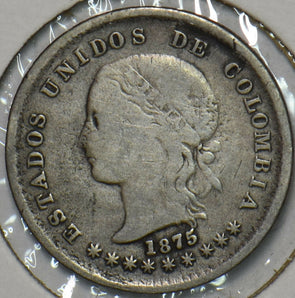 Colombia 1875 10 Centavos 297408 combine shipping