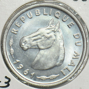 Mali 1961 10 Francs Horse animal Gem BU 197708 combine shipping