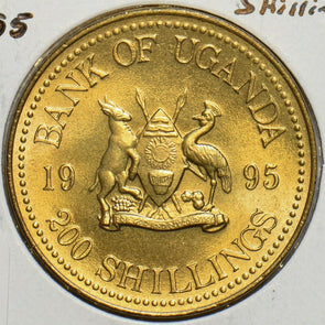 Uganda 1995 200 Shillings Fish animal 197272 combine shipping