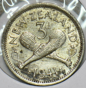 New Zealand 1941 3 Pence 297587 combine shipping
