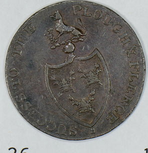 Great Britain 1800 ~1900 1/2 Penny half Suffolk Bury DH-26 GR0217 combine shippi