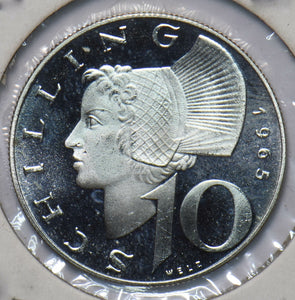 Austria 1965 10 Schilling proof 292801 combine shipping