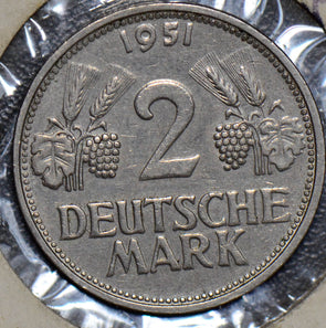 Germany 1951 G 2 Mark  GE0092 combine shipping